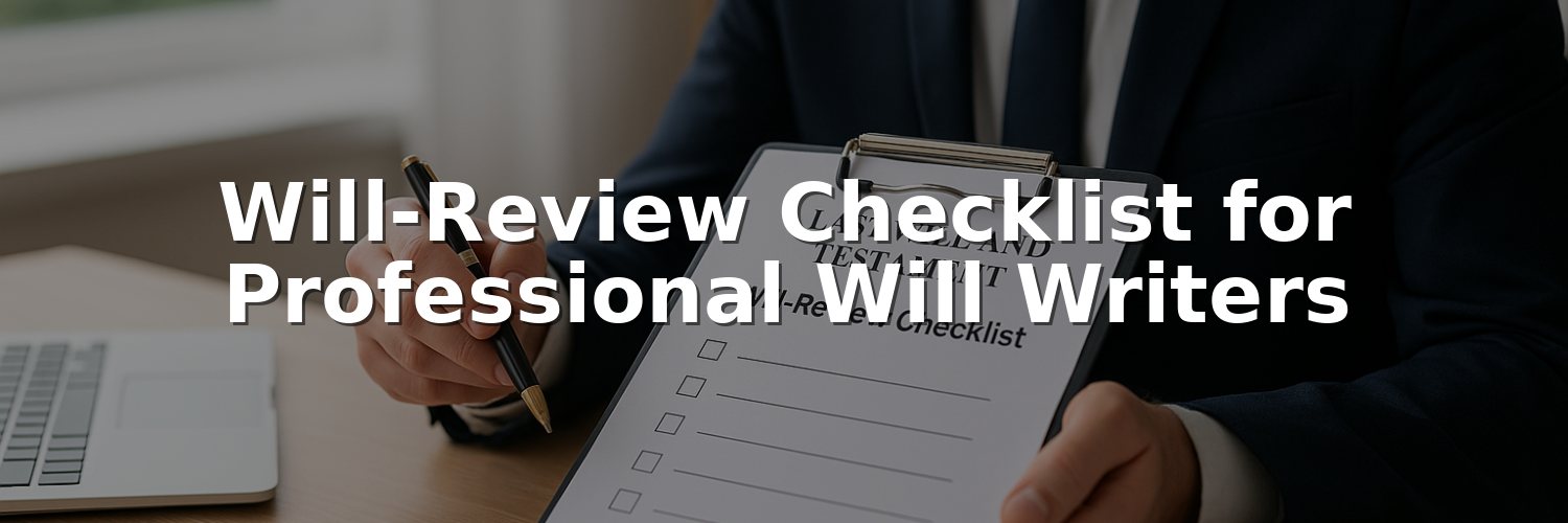 Will-Review Checklist for Professional Will Writers